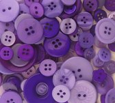 Buttons Galore color blends 1,2-2,5cm +/- 75x plum pudding