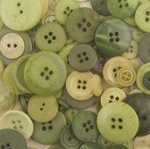 Buttons Galore color blends 1,2-2,5cm +/- 75x kiwi fruit
