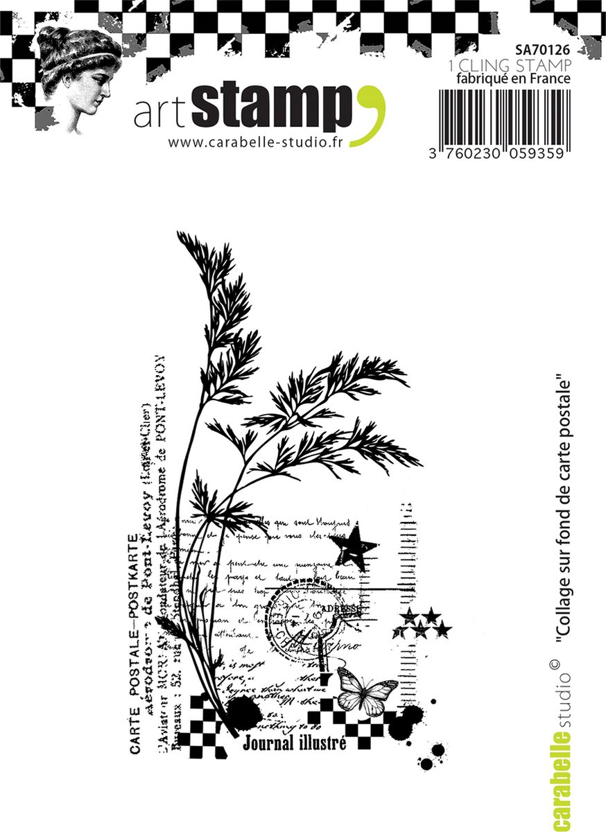 Carabelle Stamp A7 Collage op Briefkaart - 74 × 105 mm