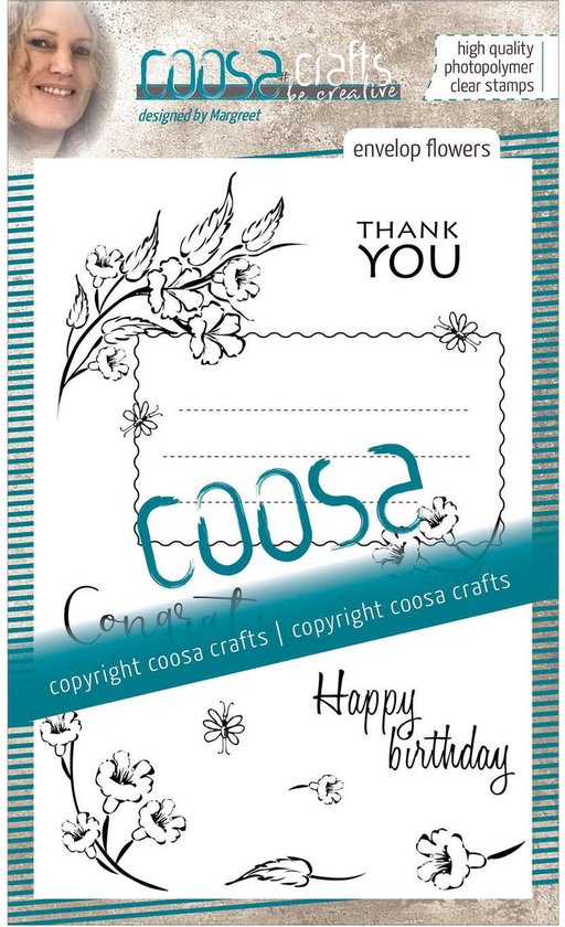 COOSA Crafts stempel A6 -Envelope Flowers A6 Engels COC-033 | bol