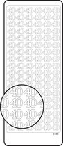 Vaessen Creative Sticker - 10x23cm - 10st - goud getal 40