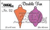 Crealies Double Fun cutting die no.32 Christmas ball C+D