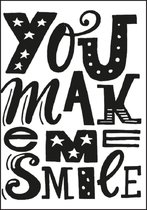 Paperfuel Embossing folder - A6 - you make me smile