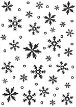 Darice Embossing Folder - Embossing Sjabloon - Achtergrond Sneeuwvlokken  - 12,7 x 17,8 cm