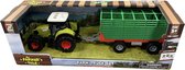 Speelgoed Tractor met vee aanhangwagen- maakt 3 soorten geluiden en lichtjes - 38CM
