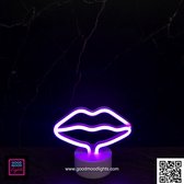 LIPS - NEON-SIGN - TAFELMODEL - BASIS COLLECTIE - LAMP - WANDLAMP - NEON LAMP - WAND BORD - HANGLAMP - GOODMOODLIGHTS