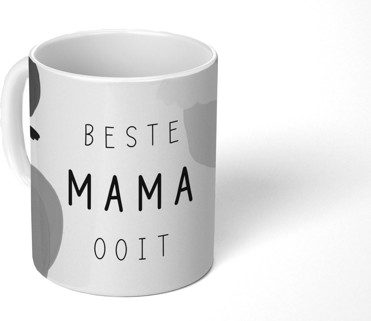 Mok - Koffiemok - Spreuken - Quotes - Beste Mama Ooit - Moederdag - Mama cadeau - zwart wit - Mokken - 350 ML - Beker - Koffiemokken - Theemok - Mok met tekst