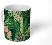 Mok - Jungle - Patronen - Bladeren - 350 ML - Beker
