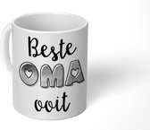 Mok - Koffiemok - Spreuken - Quotes Beste Oma Ooit - Oma - Moederdag - zwart wit - Mokken - 350 ML - Beker - Koffiemokken - Theemok - Mok met tekst