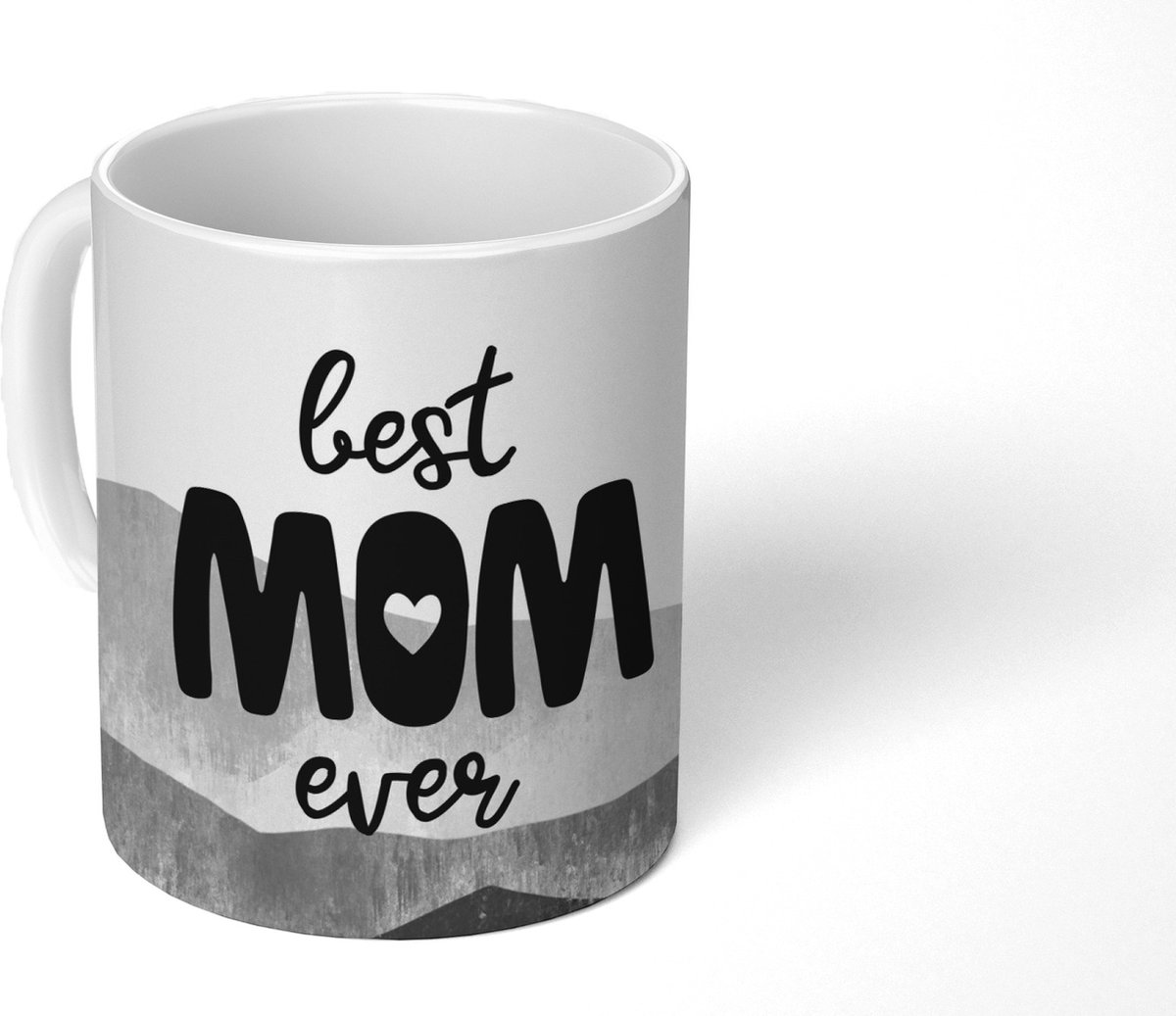Mok - Koffiemok - Spreuken - Quotes Best Mom Ever - Moederdag - Mama cadeau - zwart wit - Mokken - 350 ML - Beker - Koffiemokken - Theemok - Mok met tekst