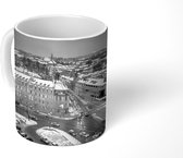 Mok - Litouwse van Vilnius 's nachts - zwart wit - 350 ML - Beker