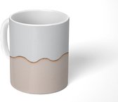 Mok - Zomer - Wit - Golven - 350 ML - Beker