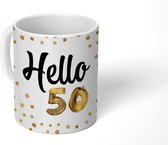 Mok - Koffiemok - Verjaardag - 50 jaar - Decoratie - Mokken - 350 ML - Beker - Koffiemokken - Theemok