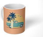 Mok - Koffiemok - Bus - Zon - Surfboard - Zomer - Mokken - 350 ML - Beker - Koffiemokken - Theemok