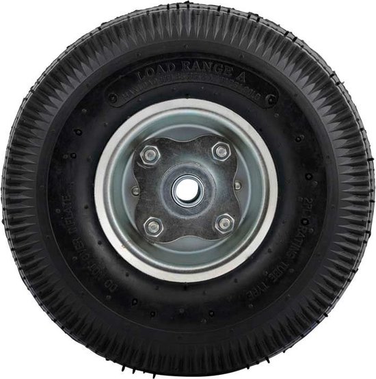 3.50-4 steekwagenwiel - luchtband en stalen velg - 75 kg maximale belasting - 16 mm asgat/naafdiameter - inclusief kogellager van Merkloos	 — afbeelding 4