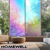 Homewell - Holografische raamfolie HR++ 45x200cm - Zonwerend & Isolerend - Statisch Zelfklevend - Zeepbel-effect