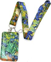 Moodadventures | Porte-cartes Keycord avec cordon téléphonique | Van Gogh-Iris | Cordon | Porte-badge