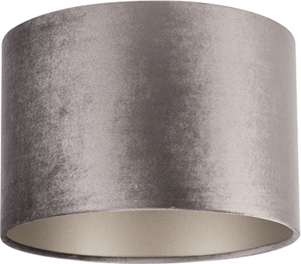 Uniqq Lampenkap velours zilver Ø 30 cm – 20 cm hoog