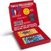 Tony's Chocolonely Geschenkdoos Kerst - Melk Gemberkoekjes + Puur Mint Candy Cane - Kerstcadeau Feestdagen - Kerstmis Giftbox - 2 x 180 Gram Fairtrade Belgische Chocola