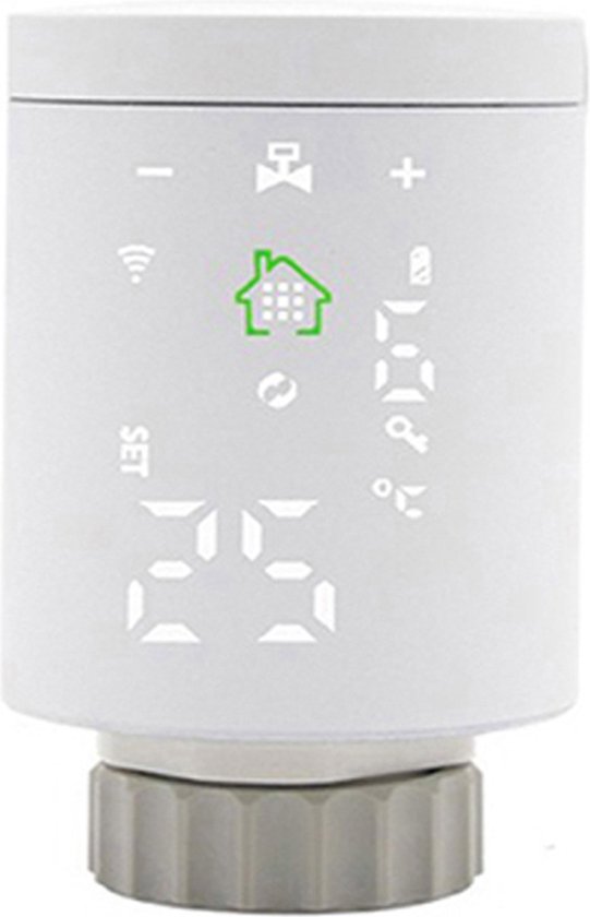 melk wit Hopelijk Implementeren Wifi Radiatorknop - Slimme radiatorknop -ZigBee - Touchscreen - Smartlife  App - Alexa... | bol.com