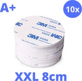 3M Dubbelzijdig Tape XXL - 10 Stuks - 80mm doorsnee - Extra Sterk - Plakkers - Ophangen Poster en Foto - Knutselen - Plakkertjes - Klevers - Montage - DIY