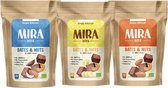 Mirabites Mix (30 mini bars), a mini dates bar with nuts, Mira Bites are made from 100% natural ingredients without any added sugar or syrups. No additives, no nonsense. Gluten Free, Dairy Fr