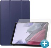 Samsung Tab A7 Lite Hoes - Perfecte pasvorm - Slaap/Wake functie – Diverse kijkhoeken – Met Screenprotector - Blauw