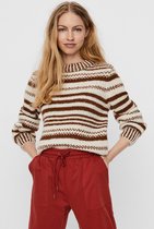 Vero Moda Trui Vmnewwine Ls High Neck Stripe Blous 10250963 Emperador Dames Maat - M