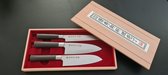 3 Delige Professionele Messen set – Koksmessen – Japanse Chef’s messen – Koksmes Deba-Nakiri-Shashimi– 3 Delige set – Massamune gesigneerd-handgemaakt-RVS- Cadeau