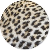 Muismat - Mousepad - Rond - Close-up vacht luipaard - 50x50 cm - Ronde muismat