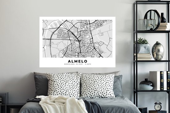 Stickers muraux - Plan de la ville - Almelo - Nederland - 120x80 cm - Feuille adhésive - Carte