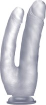 Realistic Double Cock - 10 Inch - Translucent - Realistic Dildos