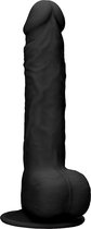Silicone Dildo With Balls - Black - 24 cm - Realistic Dildos