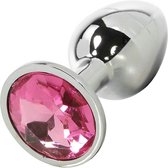 Bejeweled Stainless Steel Plug - Pink - Butt Plugs & Anal Dildos