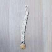 Speenkoord Macramé - Speenketting - Macrame - houten clip - babyshower cadeau - naturel