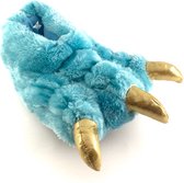 Dierenpantoffel dierenpoot-blauw-maat 30-31