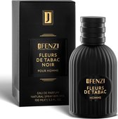 Oriëntaals, Kruidige merkgeur voor heren - JFenzi - Eau de Parfum - Fleurs De Tabac Noir 80% - 100ml ✮✮✮✮✮ - Cadeau Tip !