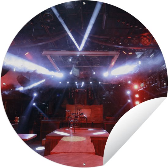 Tuincirkel Een lege disco - 60x60 cm - Ronde Tuinposter - Buiten