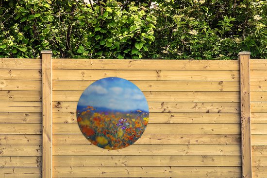 Garden Circle Cosmos - Couleurs - Printemps - 90x90 cm - Affiche Jardin