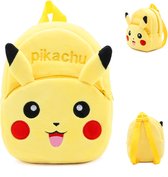 Pokémon Pikachu Rugzak - Pluche rugzakje - Kleine schooltasje - Peuter rugtas - knuffeltasje - Geel