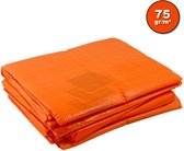 Oranje afdekzeil 4x6m 75gr/m² (verp. 10st.)