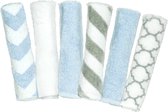 Kushies - Billendoekjes - Wasbare Billendoekjes - Washandjes - 6 pack - Blauw / Wit / Grijs - Enkellaags