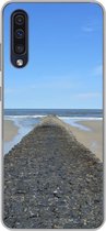 Geschikt voor Samsung Galaxy A30s hoesje - Noordzee - Strand - Water - Siliconen Telefoonhoesje