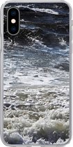 Geschikt voor iPhone X hoesje - Noordzee - Water - Golven - Siliconen Telefoonhoesje