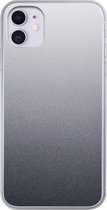 Geschikt voor iPhone 11 hoesje - Aluminium print - Metaal - Grijs - Siliconen Telefoonhoesje