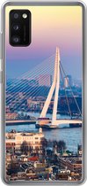 Geschikt voor Samsung Galaxy A41 hoesje - Rotterdam - Skyline - Zonsondergang - Siliconen Telefoonhoesje