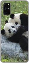 Coque Samsung Galaxy S20 Plus - Pandas - Herbe - Pierre - Coque de téléphone en Siliconen