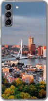 Geschikt voor Samsung Galaxy S21 Plus hoesje - Rotterdam - Skyline - Boom - Siliconen Telefoonhoesje