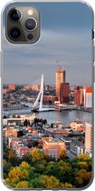 Geschikt voor iPhone 13 Pro Max hoesje - Rotterdam - Skyline - Boom - Siliconen Telefoonhoesje