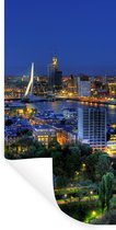 Muurstickers - Sticker Folie - Rotterdam - Nederland - Skyline - 80x160 cm - Plakfolie - Muurstickers Kinderkamer - Zelfklevend Behang - Zelfklevend behangpapier - Stickerfolie